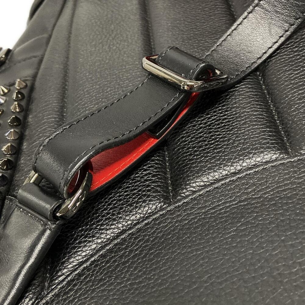 Christian Louboutin Explorer Funk Backpack Backpack Black Red Leather Rubber - Picture 12 of 15